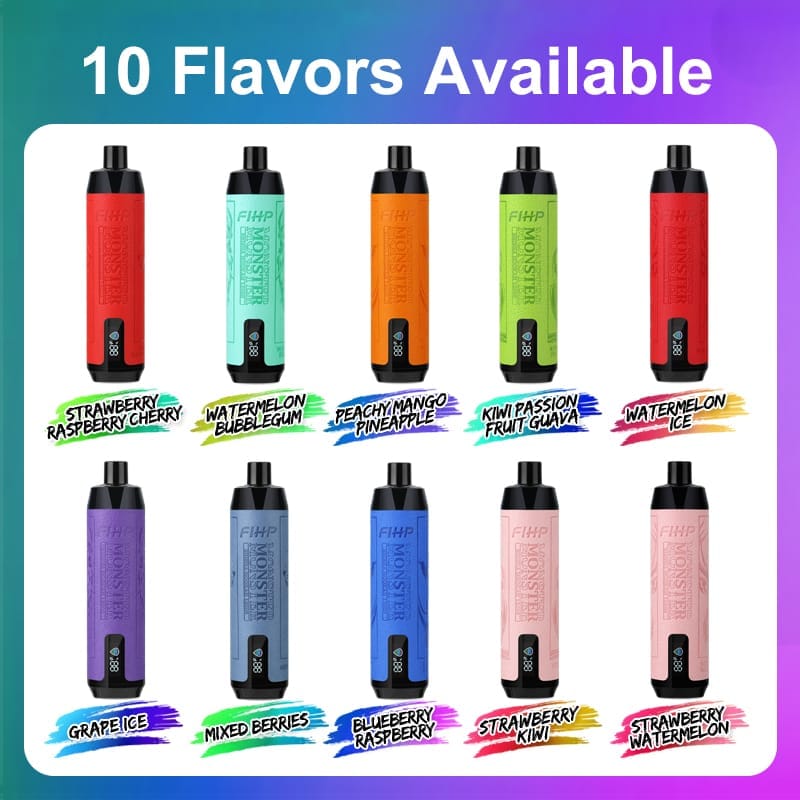 hookah disposable vape FIHP Shisha Hookah 12000 Puffs | 0.6% strength, bulk disposable vape