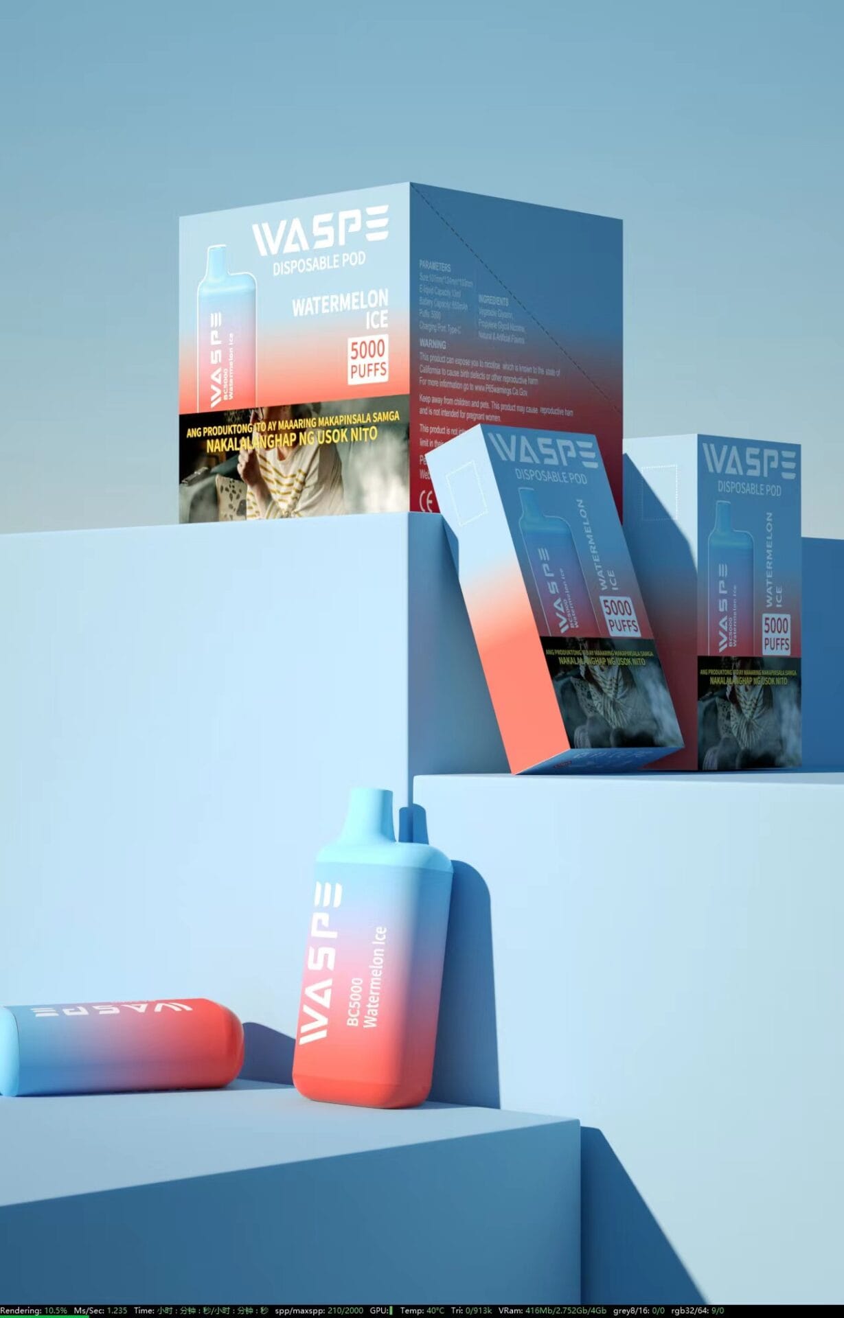 WASPE 5000 Puffs | 13mL, 0%-5% strength, bulk disposable vape | Aiviou Vapes