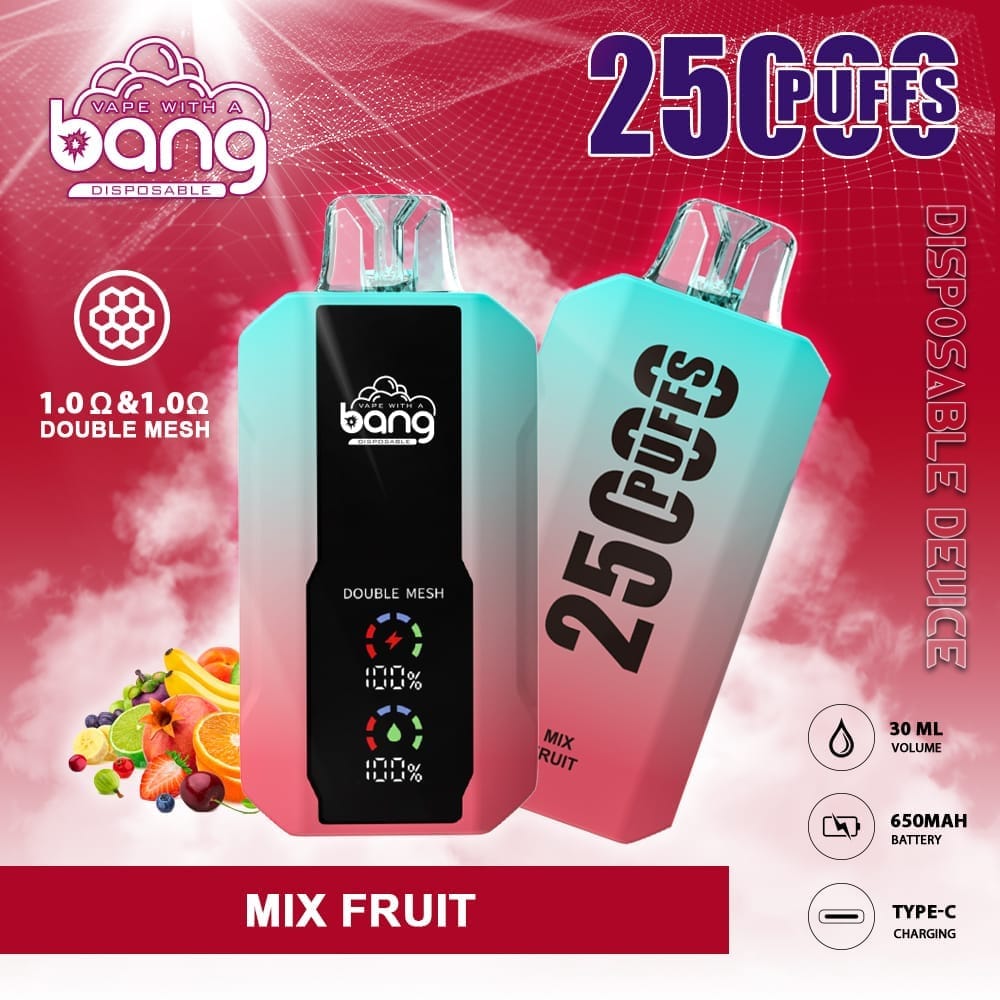 Bang 25000 Puffs | 0%-5% strength, 25mL, 650mAh, bulk disposable vape