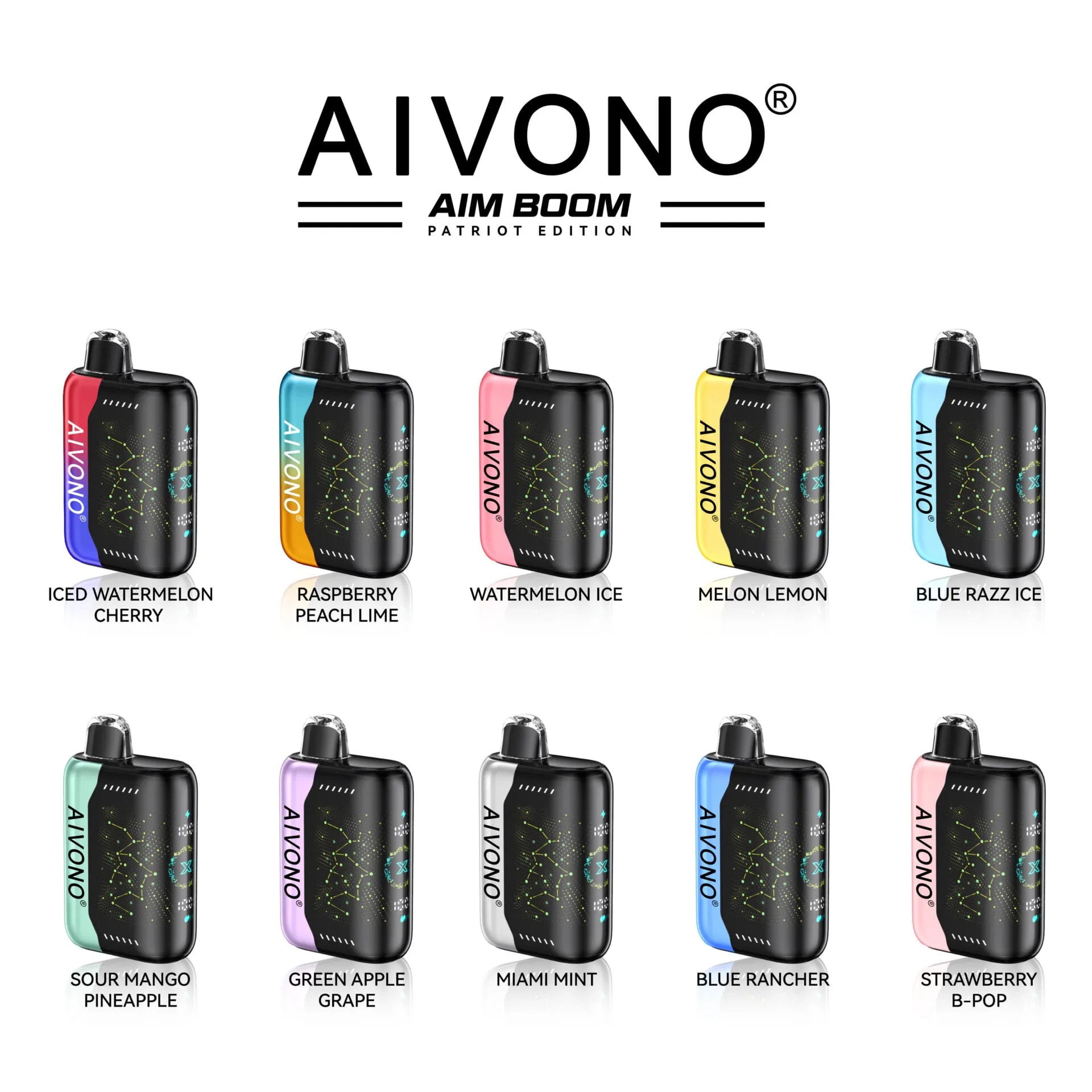 AIVONO BOOM PATRIOT EDITION 25000 Puffs Disposable Vape - 0% 2% 3% 5% Nicotine Rechargeable Type-C Wholesale AIVONO BOOM PATRIOT EDITION 25000 Puffs Disposable Vape - 0% 2% 3% 5% Nicotine Rechargeable Type-C Wholesale