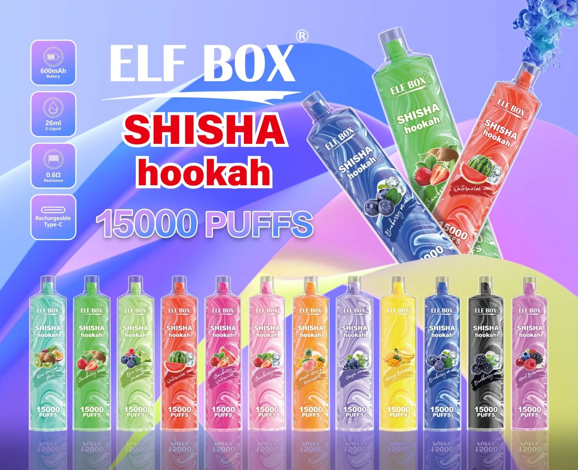 ELF BOX LS15000 15000 Puffs 0% 2% 5% Νικοτίνη Επαναφορτιζόμενη Μαζική Αγορά ατμού μιας χρήσης Χονδρική ELF BOX LS15000 15000 Puffs 0% 2% 5% Νικοτίνη Επαναφορτιζόμενη Μαζική Αγορά ατμού μιας χρήσης Χονδρική