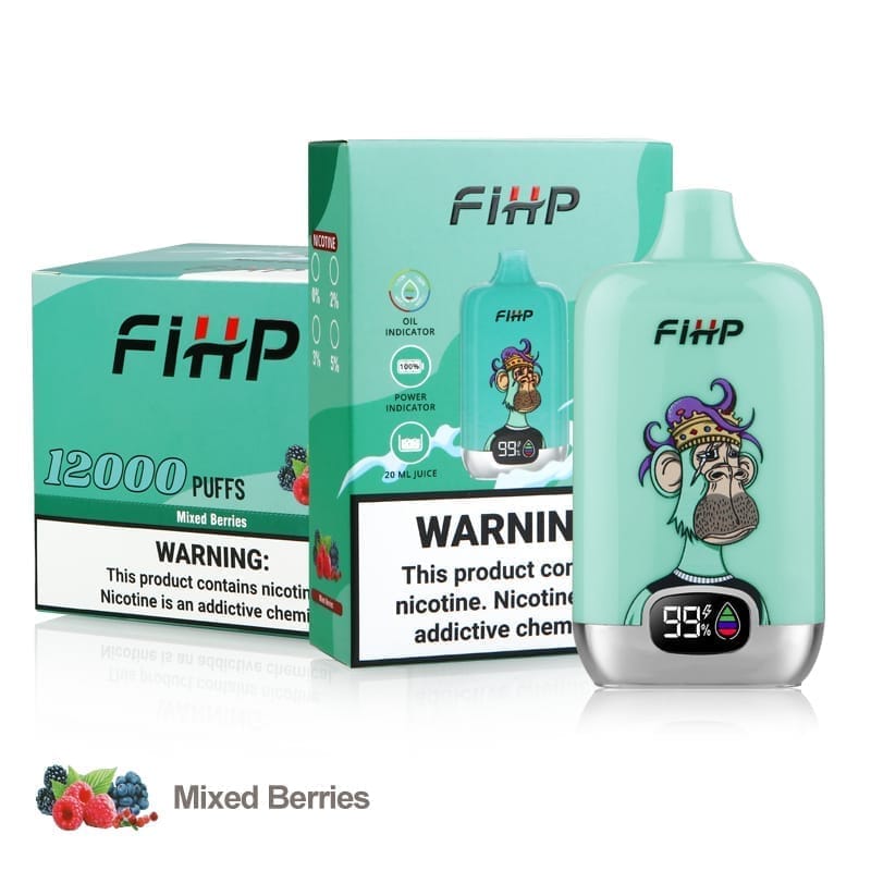 FIHP 12000 Puffs | 2%-5% strength, 20mL, LED display, bulk disposable vape 