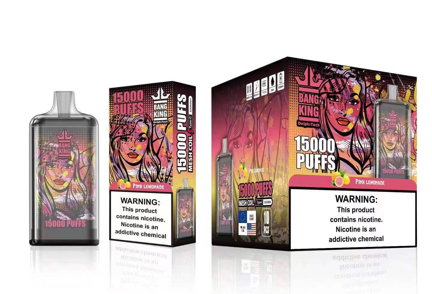 Bang King 15000 Puffs | 0%-5% strength, 25mL, 650mAh, airflow