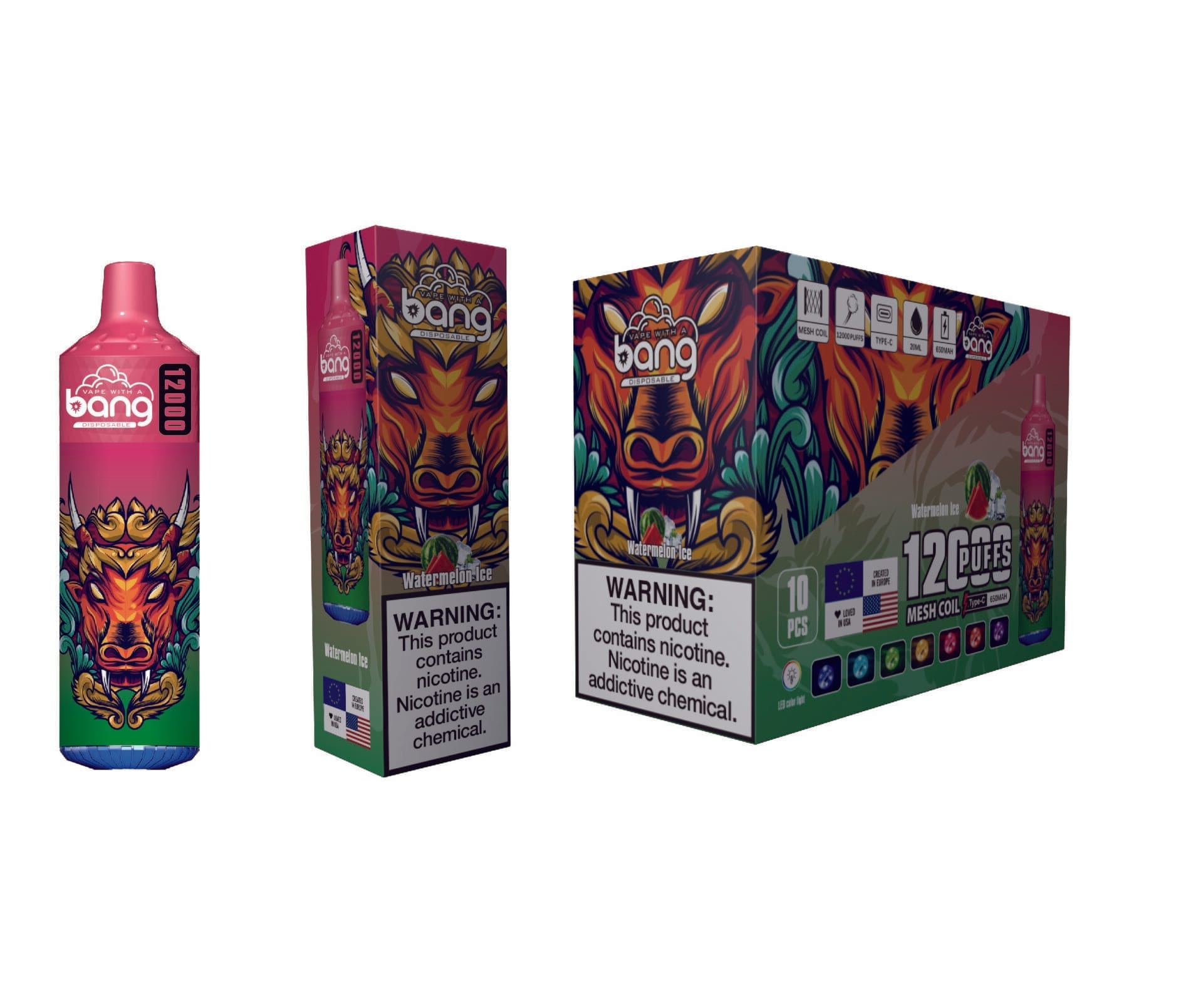Bang King 12000 Puffs | 0%-5% strength, bulk disposable vape Bang King 12000 Puffs | 0%-5% strength, bulk disposable vape