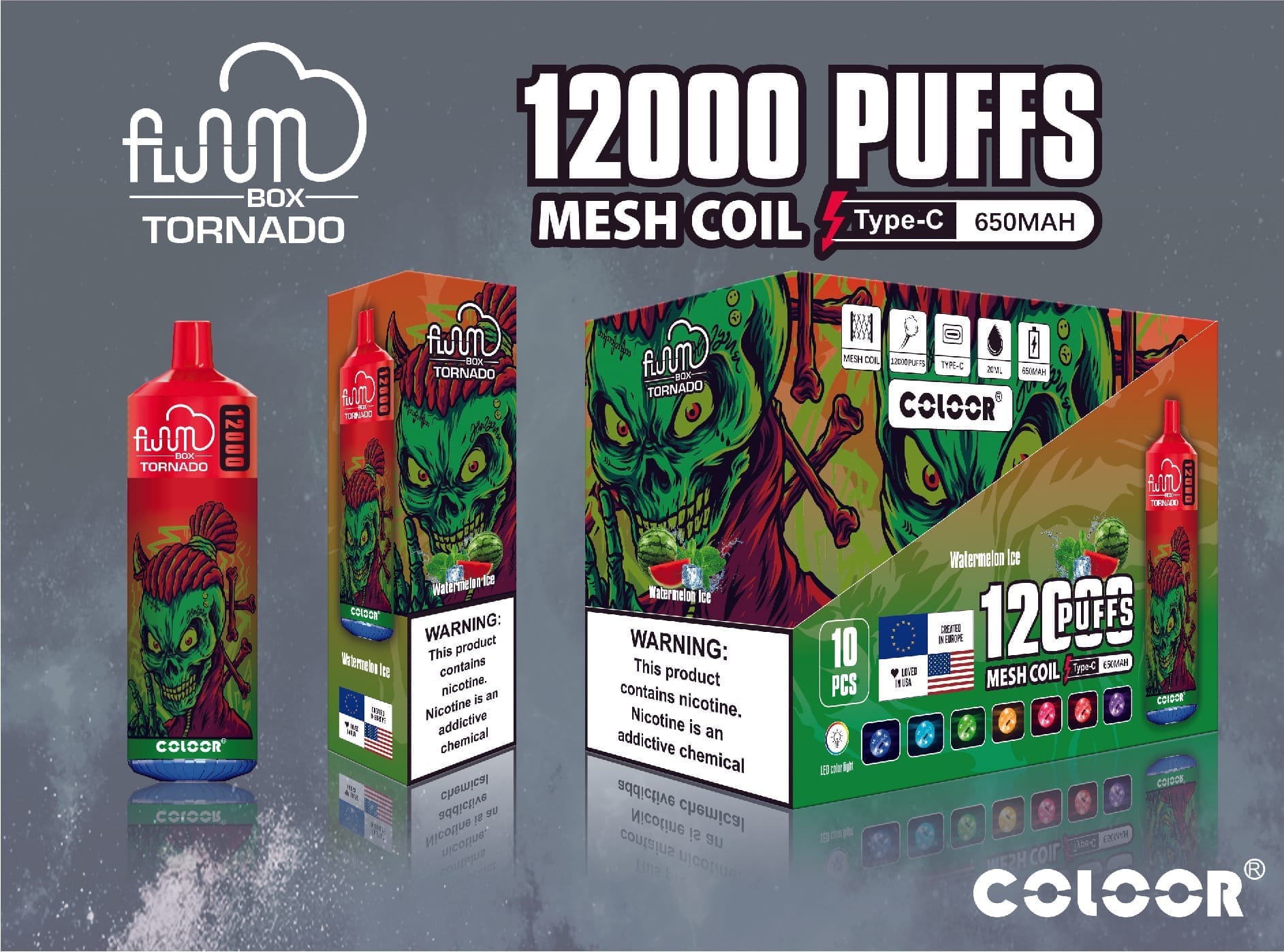 bulk disposable vape FLUUM Box 12000 Puffs | 0%-5% strength, bulk disposable vape