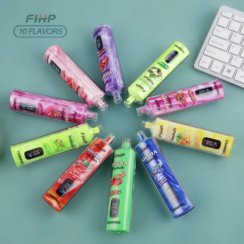 FIHP Shisha Hookah 15000 Pro Puffs 6mg Low Nicotine Bulk Buy Vape ricaricabile usa e getta Wholesale