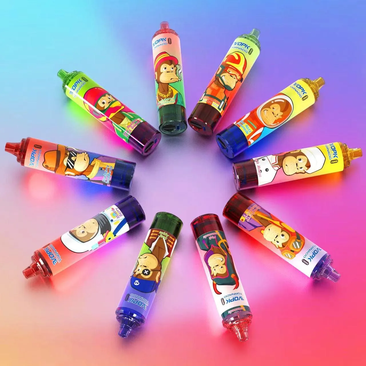 VOPK TORNADO 15000 Puffs 0%-2%-3%-5% Nicotine Oplaadbare Bulk Kopen Wegwerp Vape Groothandel