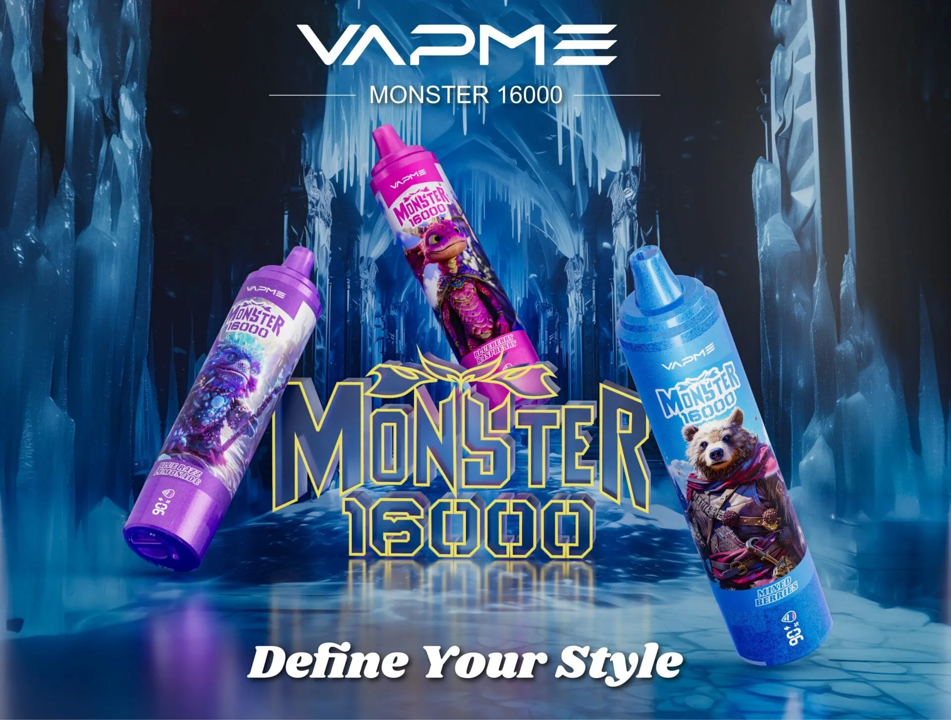 VAPME MONSTER 16000 Puffs 2% 5% Nicotina Recargable Vape Desechable Mayorista VAPME MONSTER 16000 Puffs 2% 5% Nicotina Recargable Vape Desechable Mayorista