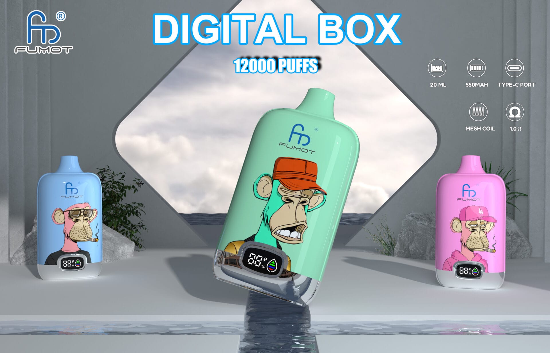 RandM Digital Box 12000 šluků: RandM Digital Box 12000 šluků: Dobíjecí vape s velkou kapacitou a 40 příchutěmi RandM Digital Box 12000 šluků: RandM Digital Box 12000 šluků: Dobíjecí vape s velkou kapacitou a 40 příchutěmi