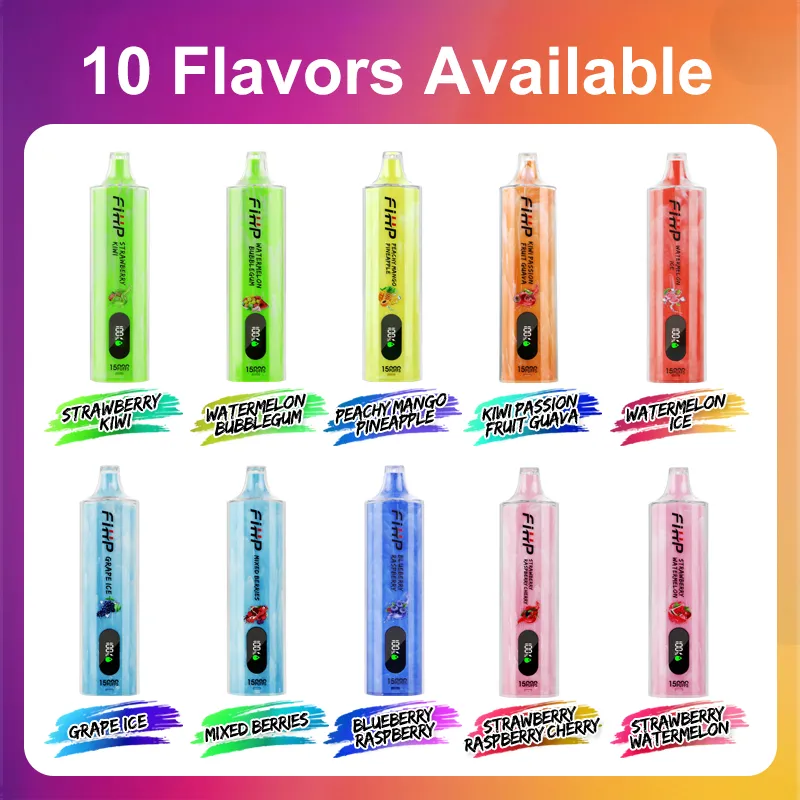 FIHP 15000 Puffs Shisha Hookah PRO: Vapeul reîncărcabil de unică folosință suprem FIHP 15000 Puffs Shisha Hookah PRO: Vapeul reîncărcabil de unică folosință suprem