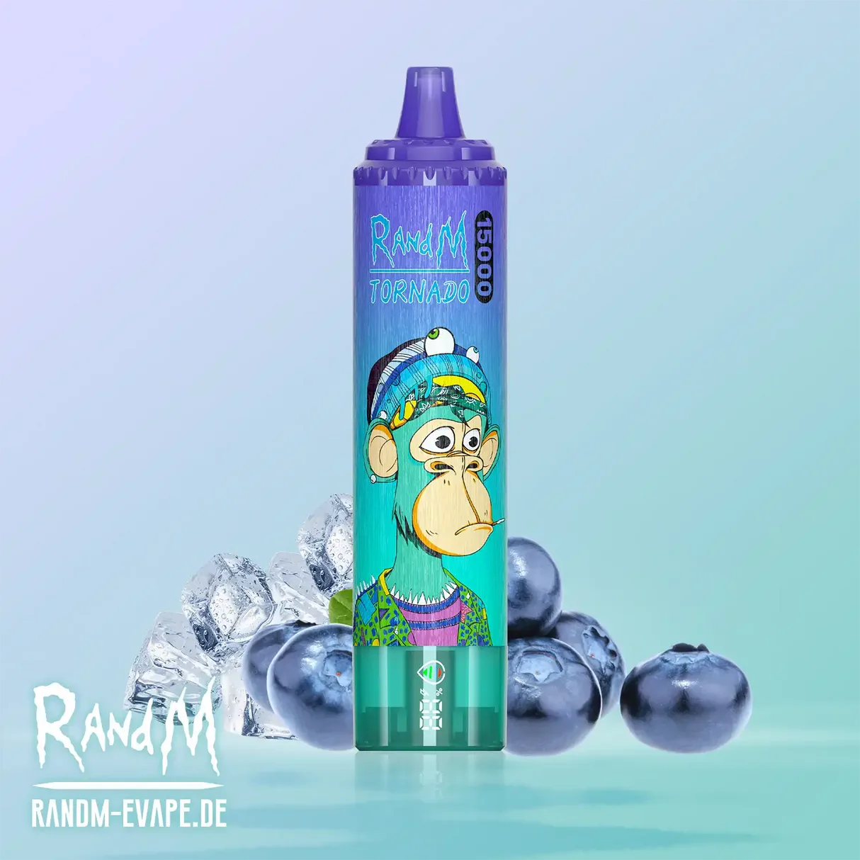 RandM Tornado 15000 Puffs Einweg-Vape mit LED-Anzeige zur Echtzeitüberwachung