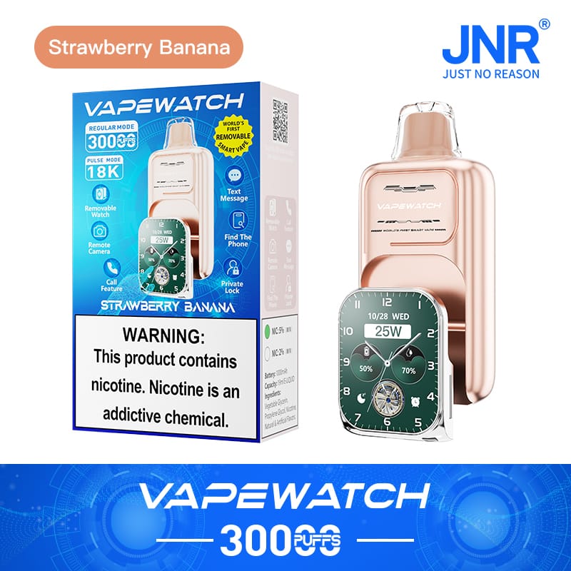 JNR Vape Watch 30000 Puffs | 2% strength, 19mL, dual mesh, 1000mAh, smart,  quick charge