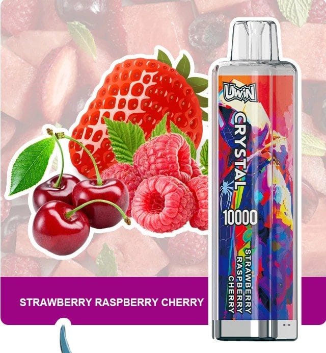 cherry ice vape 10000 puffs Uwin Crystal 10K | 10000 puffs, 0-5% strength, wholesale bulk disposable  vape