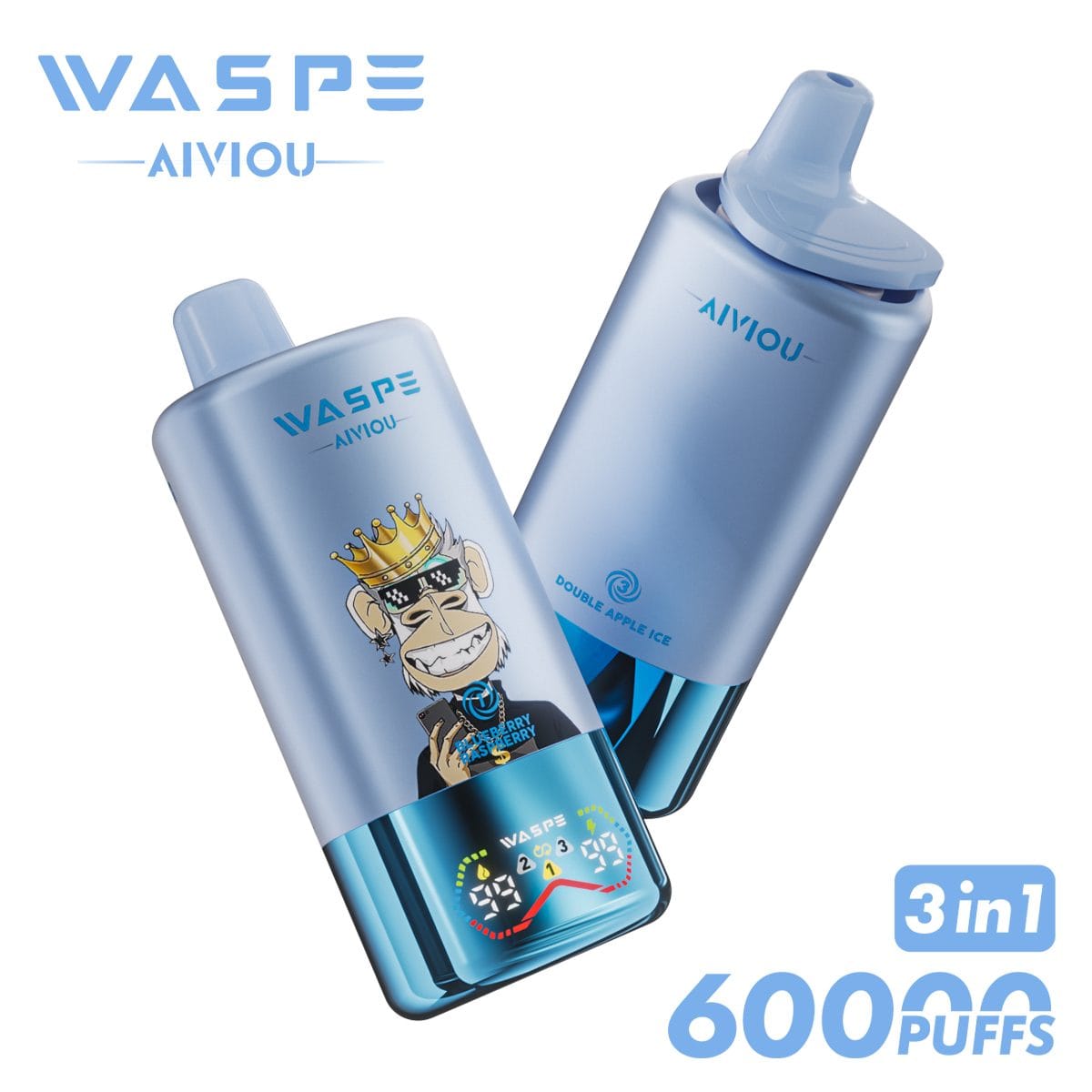 WASPE 60K | 3-in-1 60000 puffs, triple taste, bulk disposable vape