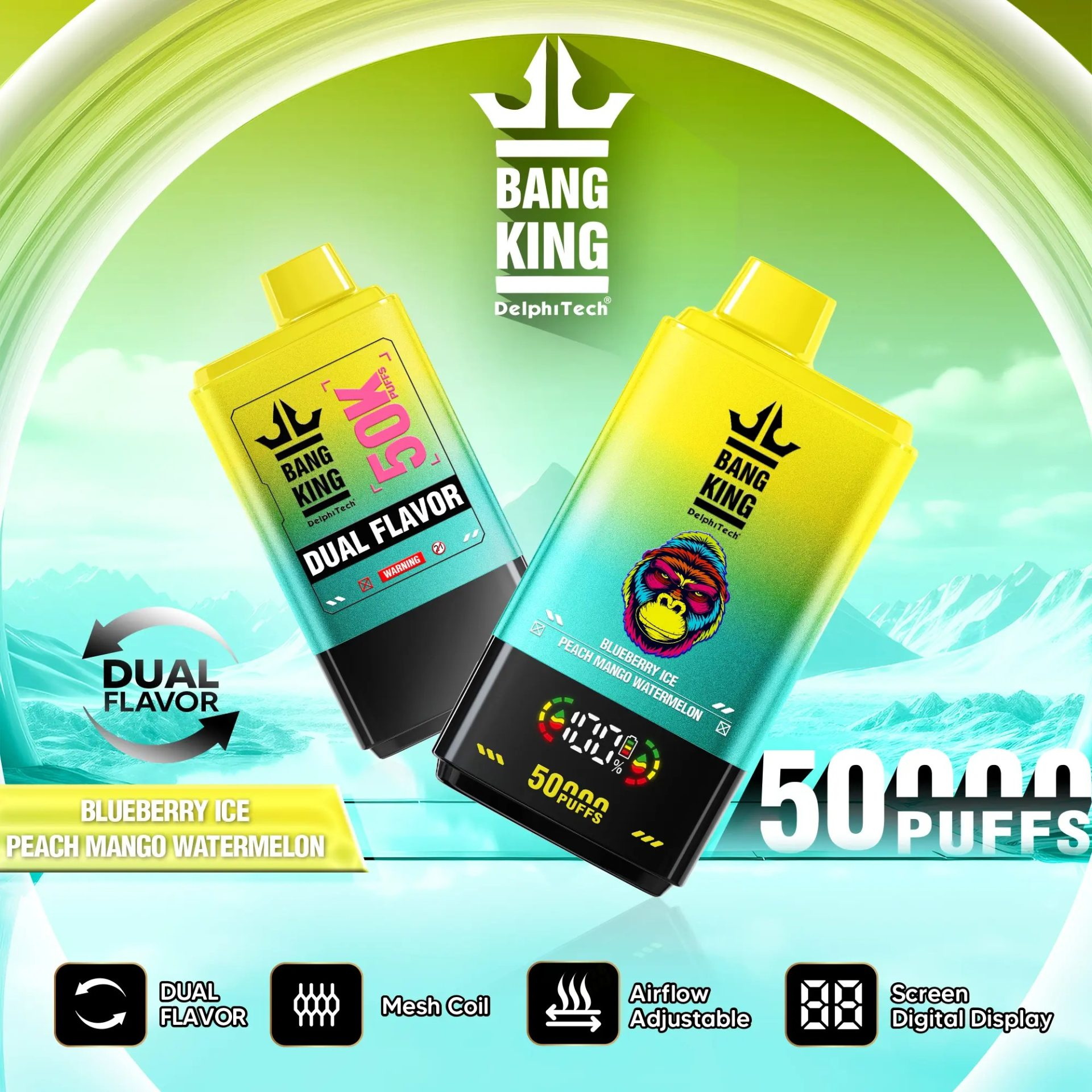 Bang King 50K Puffs | double option, long lasting bulk disposable