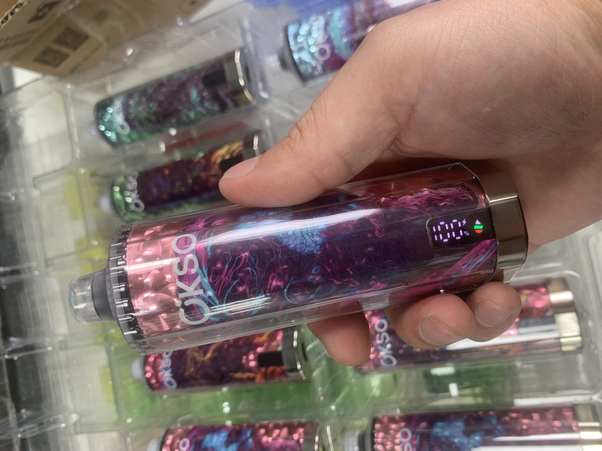OKSO Shisha Hookah Mega 50000 Puffs | trojna mrežna tuljava, 40 ml, LED zaslon, nastavljiv zračni tok, vape za enkratno uporabo 89 OKSO Shisha Hookah Mega 50000 Puffs | trojna mrežna tuljava, 40 ml, LED zaslon, nastavljiv pretok zraka, vape za enkratno uporabo,