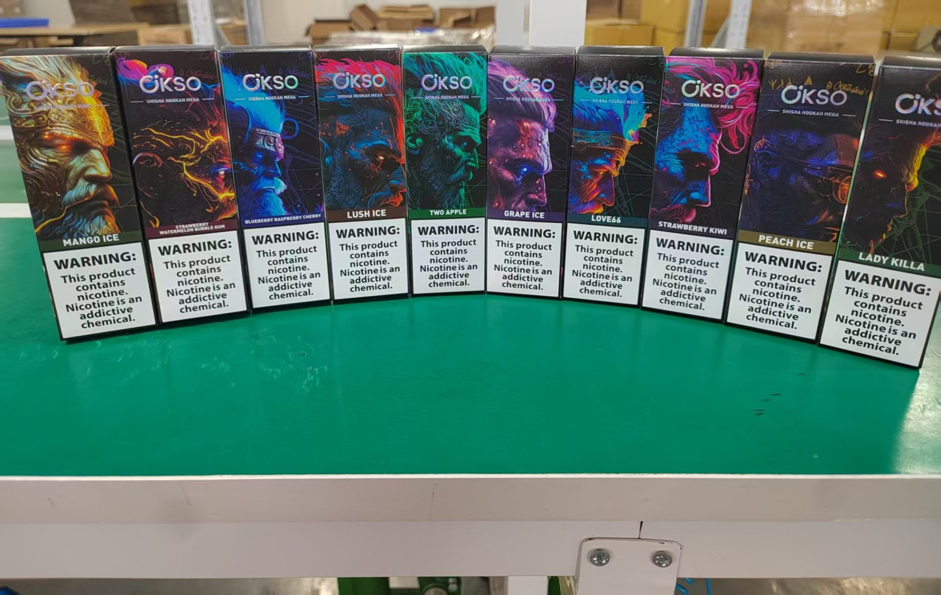 OKSO Shisha Hookah Mega 50000 Puffs | trojna mrežna tuljava, 40 ml, LED zaslon, nastavljiv zračni tok, vape za enkratno uporabo 97 OKSO Shisha Hookah Mega 50000 Puffs | trojna mrežna tuljava, 40 ml, LED zaslon, nastavljiv pretok zraka, vape za enkratno uporabo,
