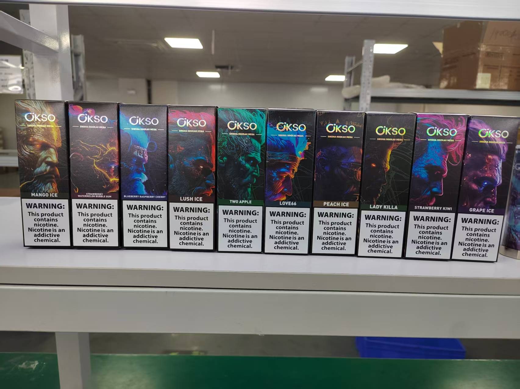 OKSO Shisha Hookah Mega 50000 Puffs | trojna mrežna tuljava, 40 ml, LED zaslon, nastavljiv zračni tok, vape za enkratno uporabo 96 OKSO Shisha Hookah Mega 50000 Puffs | trojna mrežna tuljava, 40 ml, LED zaslon, nastavljiv pretok zraka, vape za enkratno uporabo,