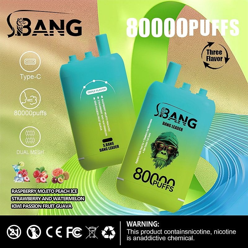 Bang Leader 80K | 80,000パフ、3つのオプション、デュアルメッシュ