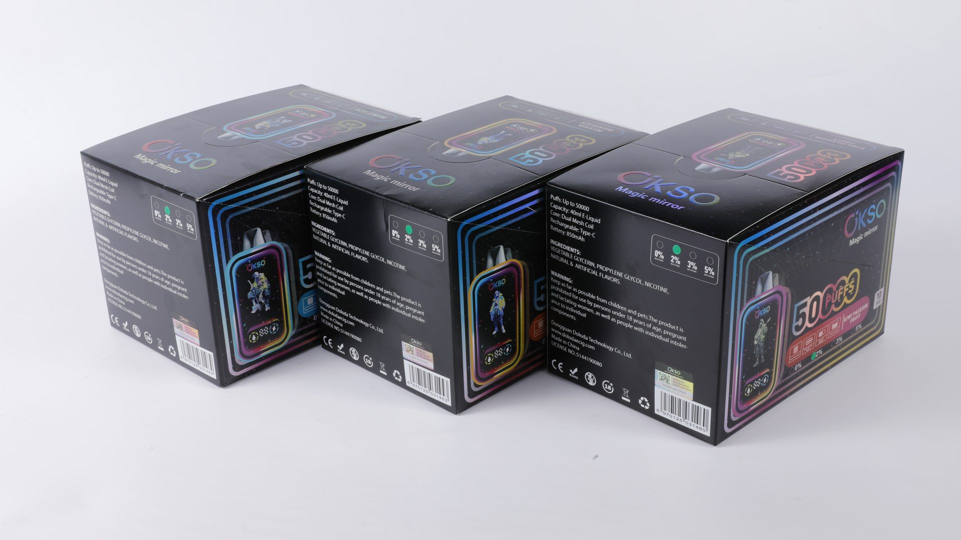 OKSO Magic Mirror 50000 Puffs | RGB LED, dual Mesh, LED displej, 40ml dobíjecí jednorázová vape 142 OKSO Magic Mirror 50000 potahů | RGB LED, dvojitá síťka, LED displej, 40ml dobíjecí jednorázový vape,