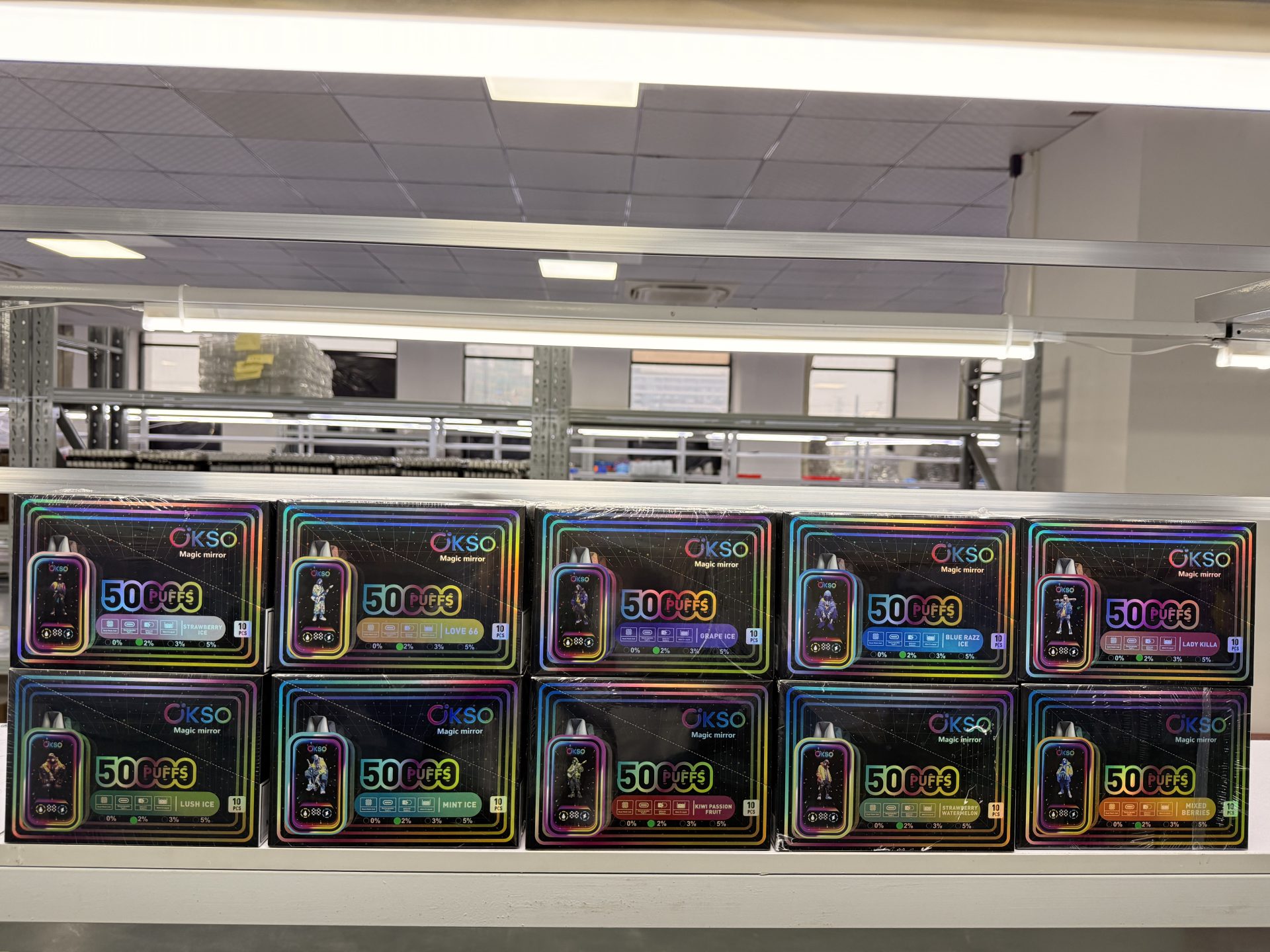 OKSO Magic Mirror 50000 Puffs | RGB LED, dual Mesh, LED displej, 40ml dobíjecí jednorázový vape 140 OKSO Magic Mirror 50000 potahů | RGB LED, dvojitá síťka, LED displej, 40ml dobíjecí jednorázový vape,