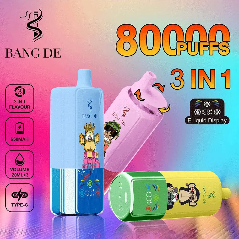Bang DE 80000 | 3-in-1 80K puffs triple option bulk disposable