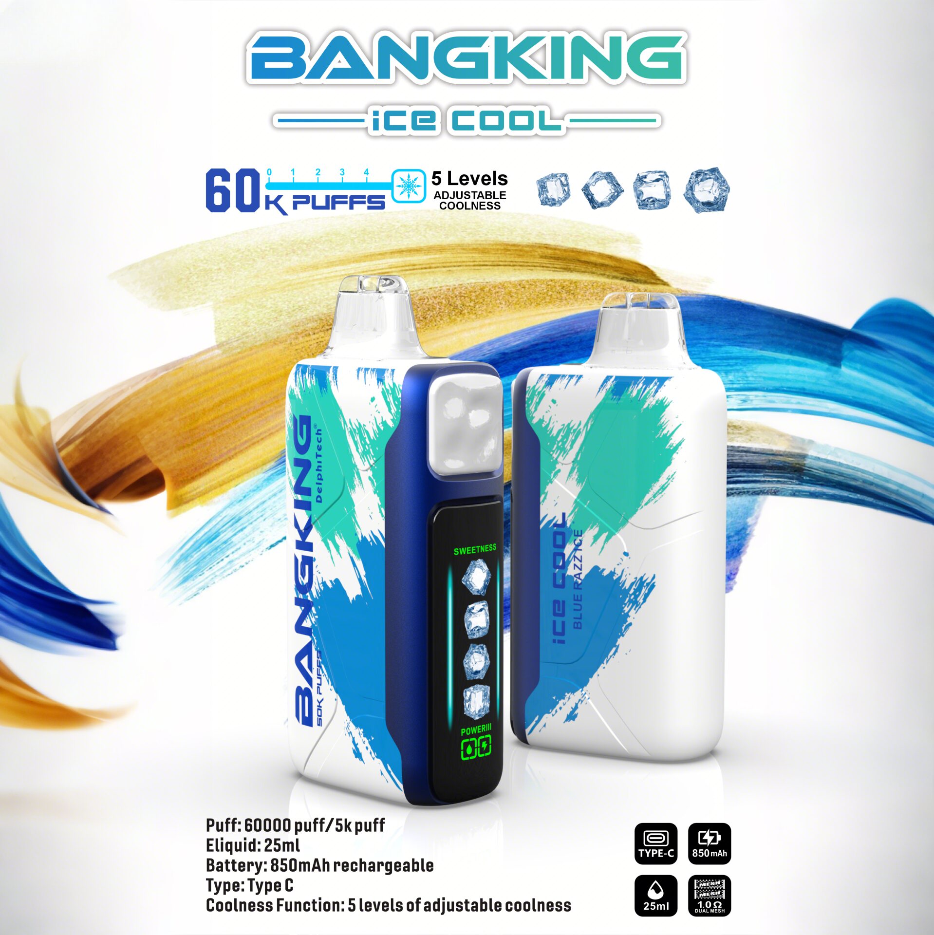 Bang キングアイスクール60K｜60,000パフ使い捨てVAPE｜アイビユーベイプス