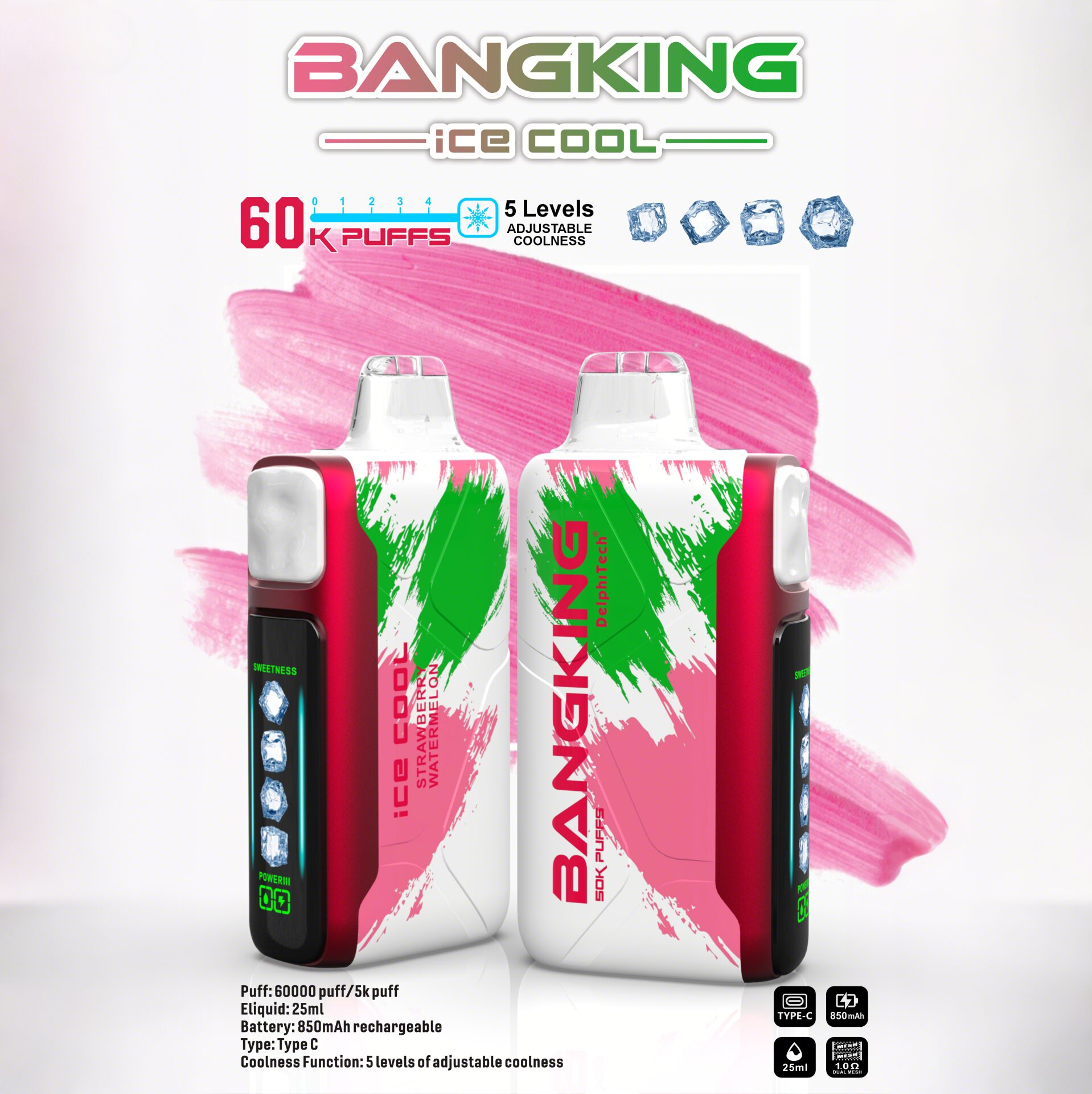 BANGKING 　あい Bang キングアイスクール60K｜60,000パフ使い捨てVAPE｜アイビユーベイプス