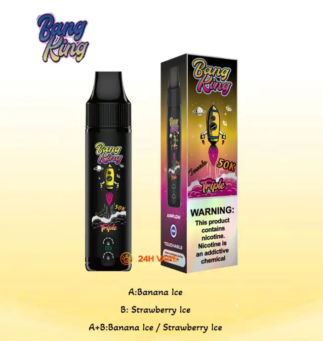 Bang King 50K | 3-in-1 triple flavor 50000 puffs, rechargeable, disposable vape