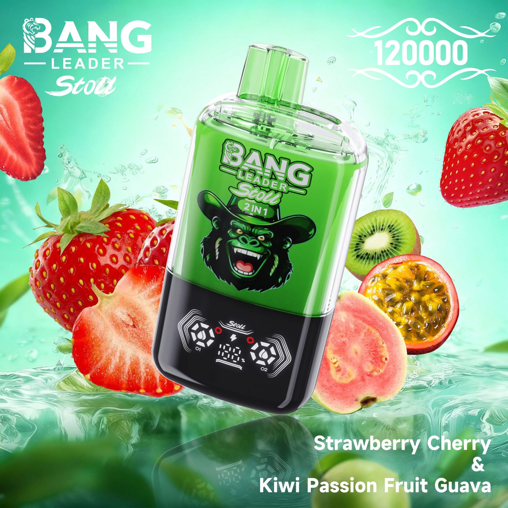 Bang Leader 120K | 2-in-1 120000 puffs, 60 ml, magnetic, dual-taste,  disposable vape, wholesale