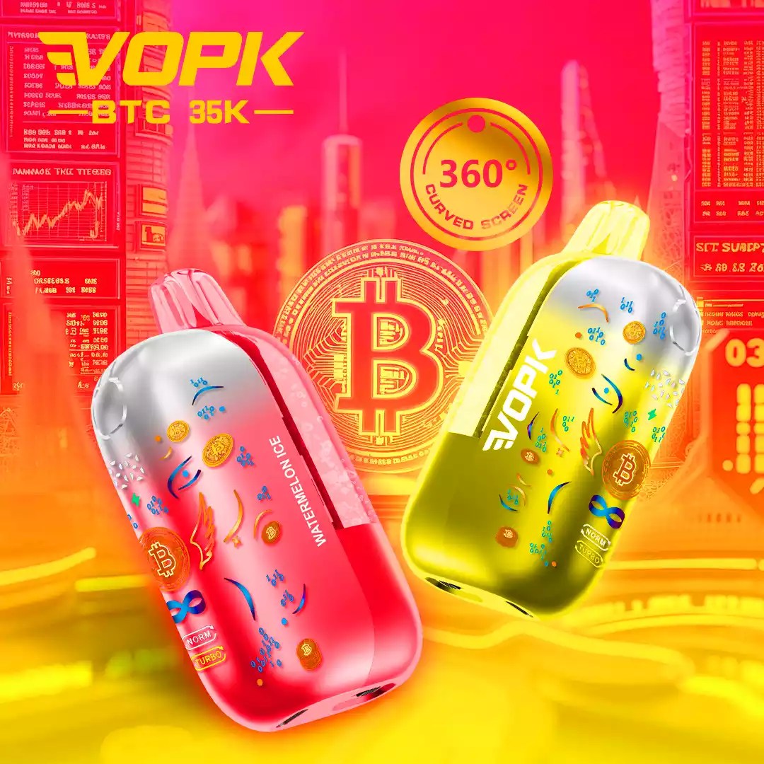 VOPK BTC 35K | smart screen, 35000 puffs, dual mesh, adjustable airflow, bulk disposable vape