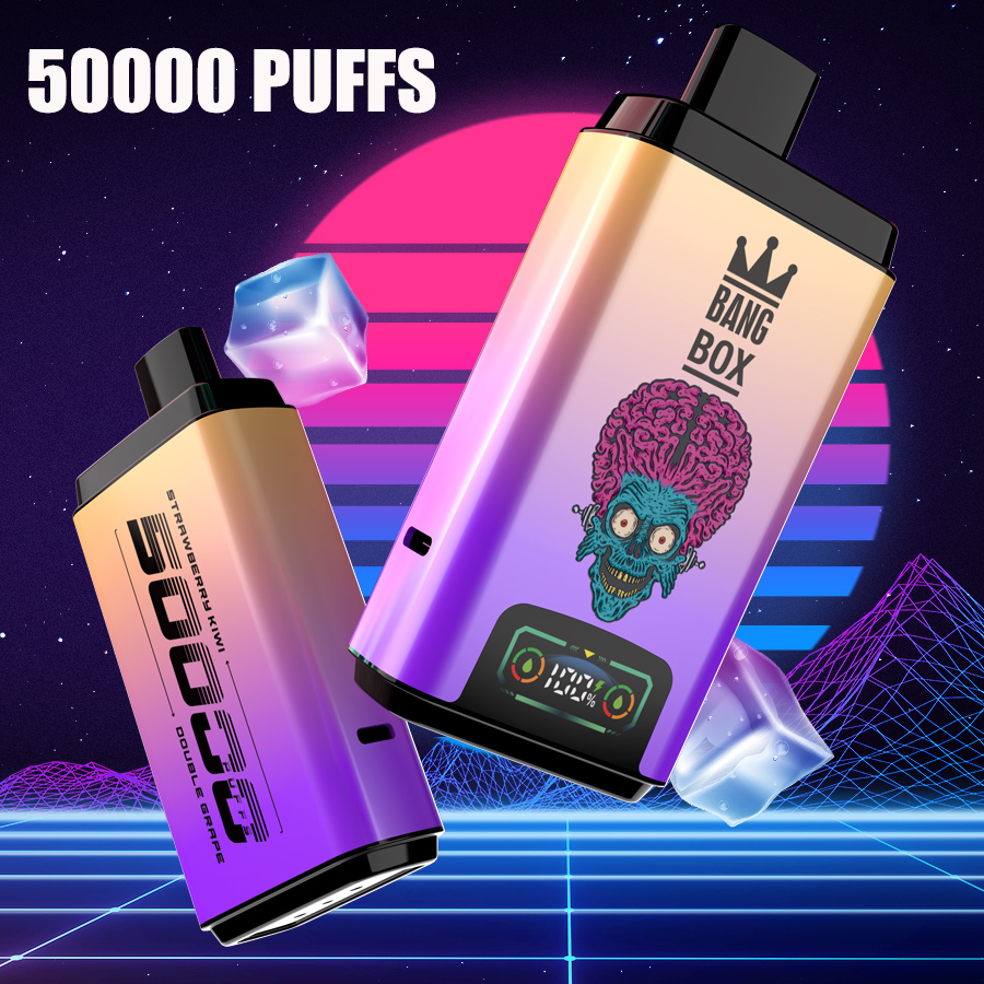 Bang Box 50K | 50ml 50000 puffs, dual flavor, LCD screen, 850mAh rechargeable, bulk wholesale disposable vape