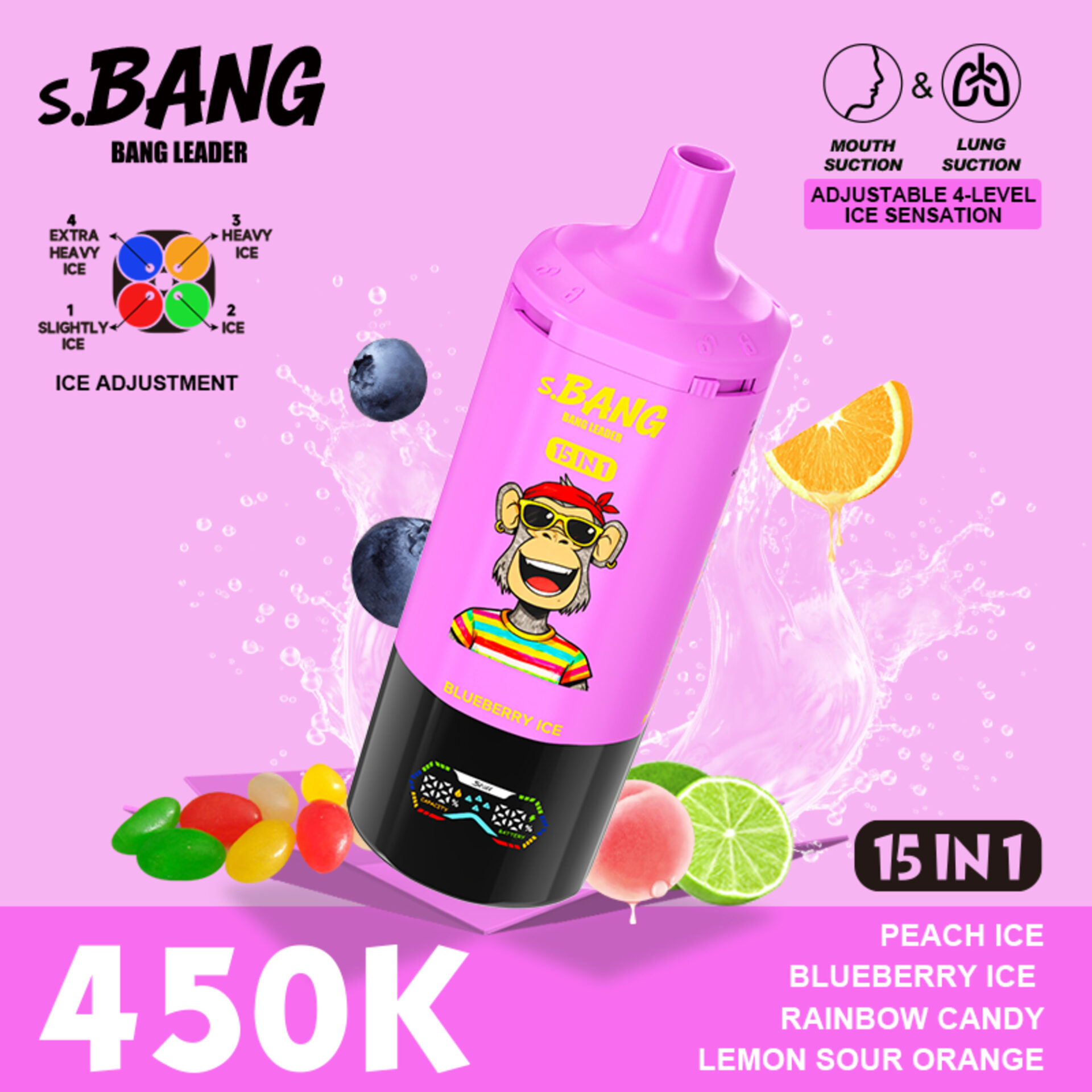 【専用ページ】elbacat様 Bang Leader 450K | 15-in-1 option system, 450000 puffs, smart LED