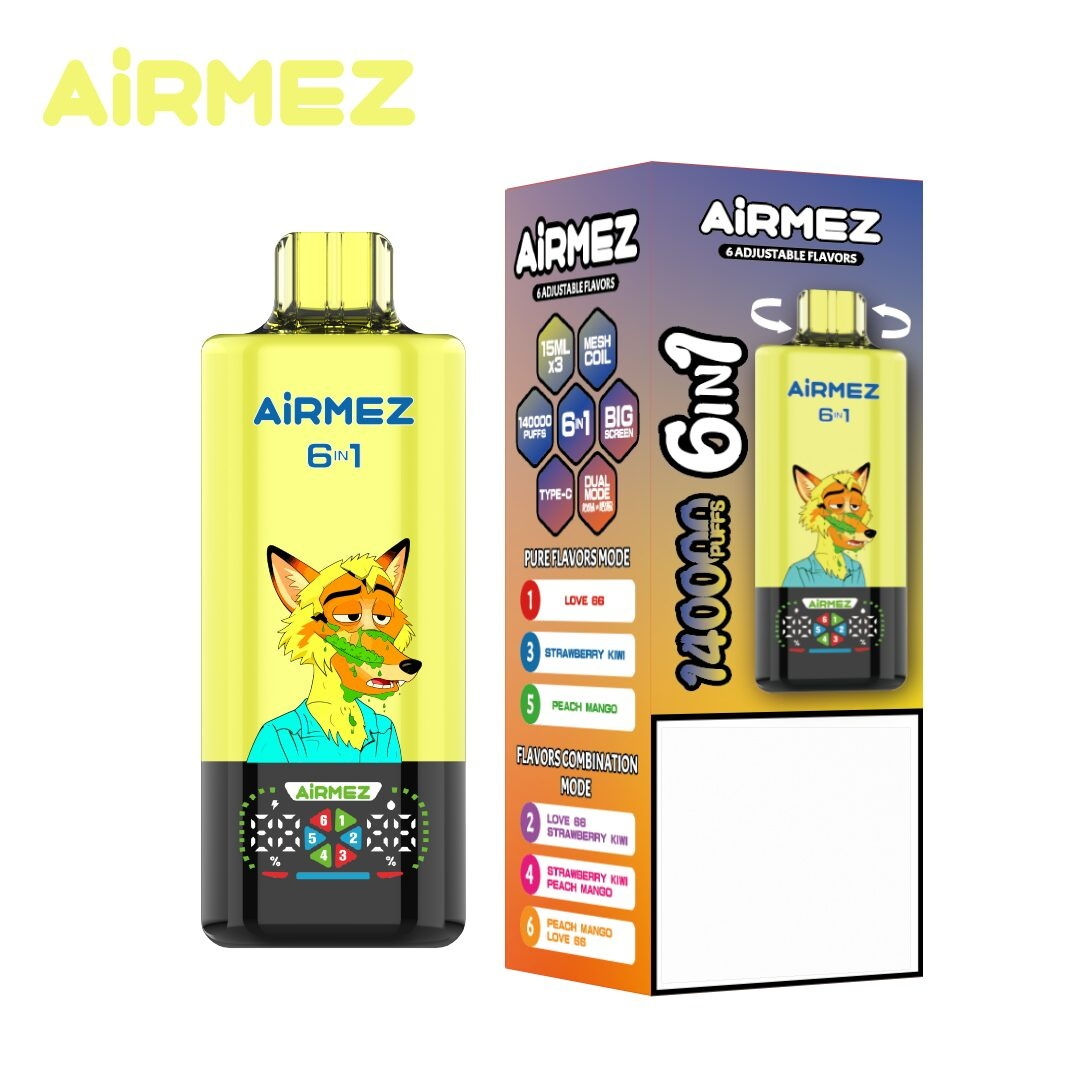 cheap wholesale disposable vapes Airmez 6-in-1 140K Vape Select Colour:Silky Purple compatible-with-1128088 ENERGY - Caffeine /