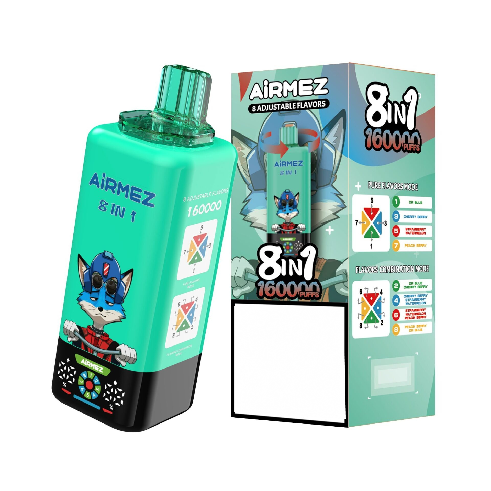 adjustable vapes disposable Airmez 8-in-1 160K Vape Wholesale California Flavored Nicotine Ban 悦刻四五代烟弹 Flavor:Pina Colada (Space LE)