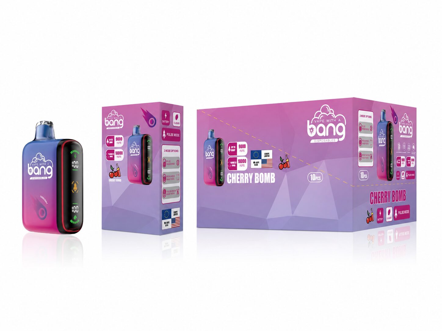 disposable vape with led screen Bang Rocket 18000 Puffs | display, 0%-5% strength, bulk vape FLAVOUR:RASPBERRY DRAGONFRUIT ICE & DRAGONFRUIT STRAWBERRY ICE thongso_Nicotine_46mg Voopoo Argus MT 100W
